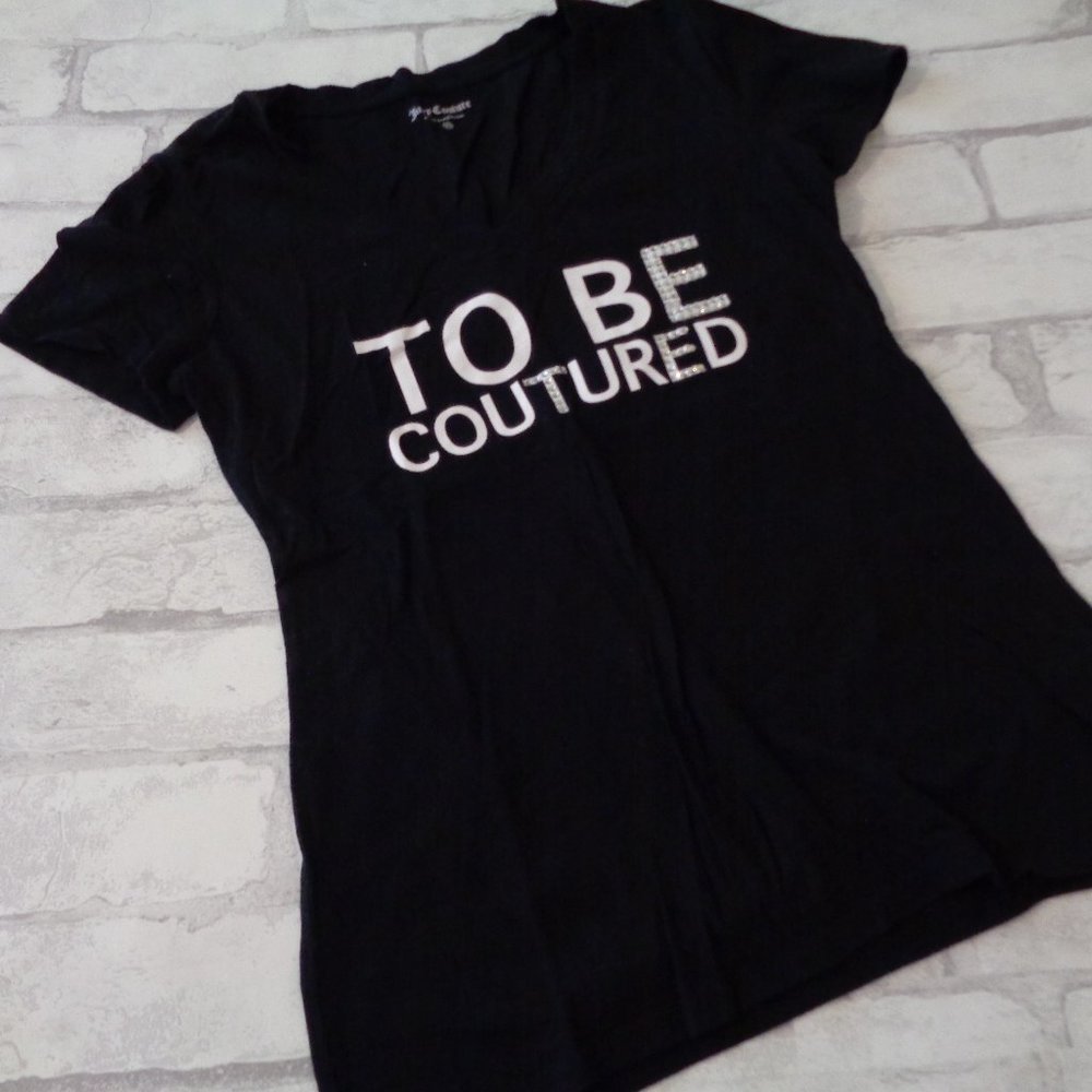 Juicy Couture Women's XS Black Rhinestone Top